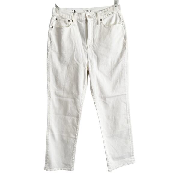 NWD J. Crew Classic Straight White Jeans Womens Size 28P - Picture 3 of 10